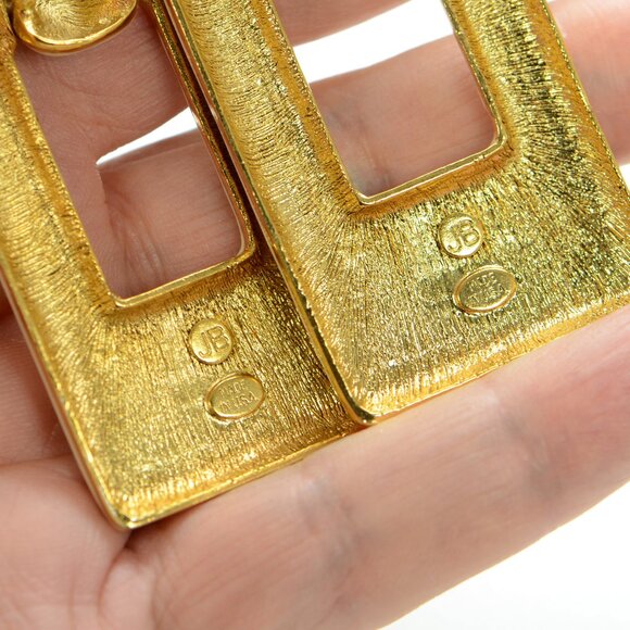 Jennifer Behr Bronte Enamel Clip-on Drop Earrings - Picture 4 of 6